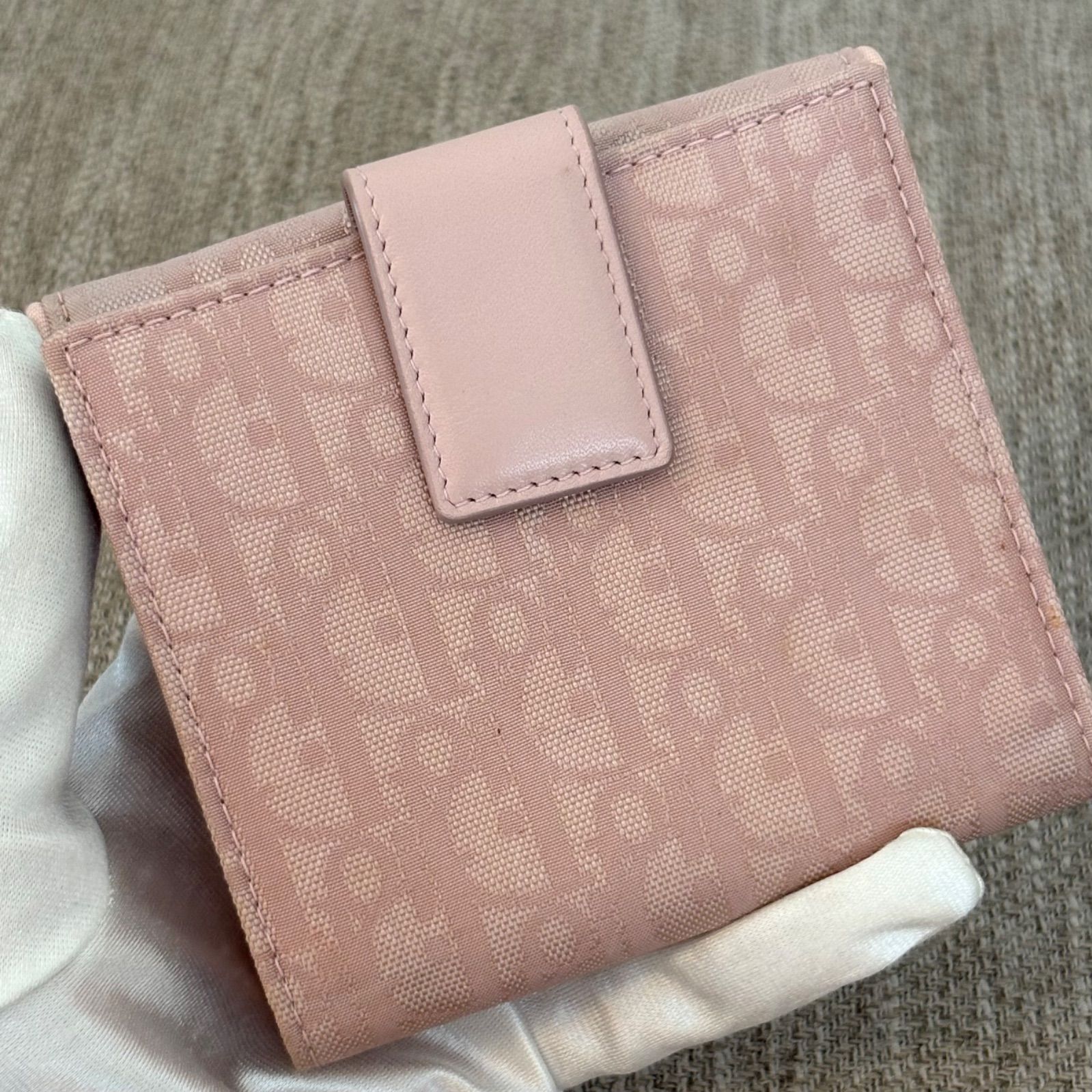 クリスチャンディオール トロッター ナイロン Wホック 二つ折り 財布