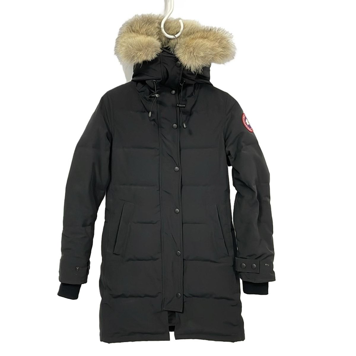 CANADA GOOSE カナダグース ダウンコート サイズS レディース - 2302JL 黒 長袖|ファー|秋|冬