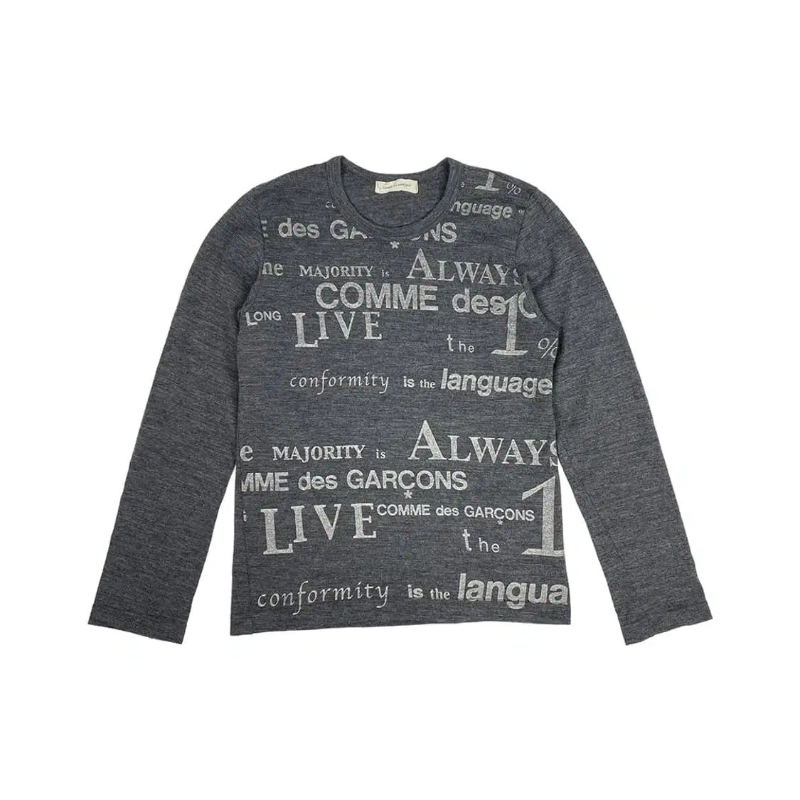 コム デ ギャルソン プリンティング ロングスリーブ AD2003