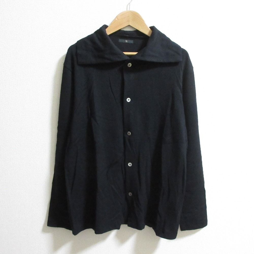 Y's - 古着 Y's ワイズ 80s 日本製 ヴィンテージ 長袖 ロング ニットカーディガン ブラック 他 レディース 良品 Y's Yohji Yamamoto ワイズ ヨウジヤマモト 80s