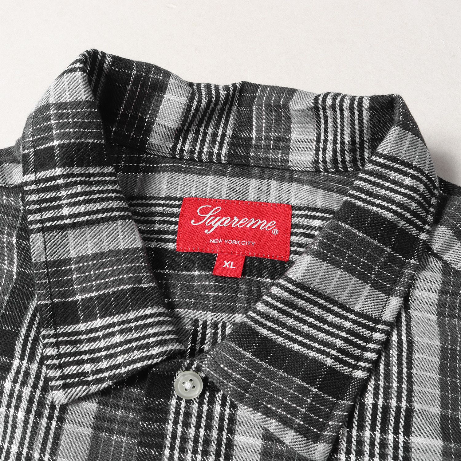 新品同様 Supreme シュプリーム シャツ サイズ:XL 23SS ラメチェック  
