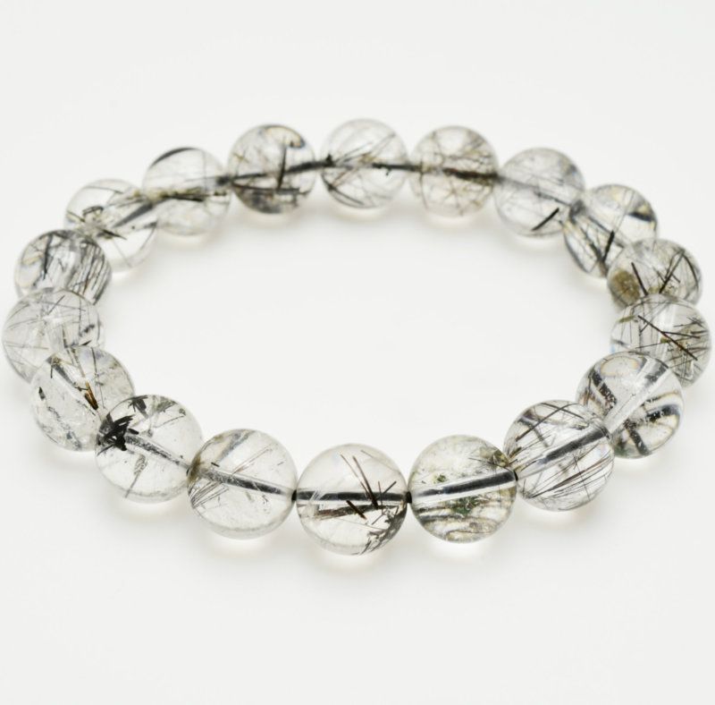 11mm ブラックトルマリンインクォーツブレスレット