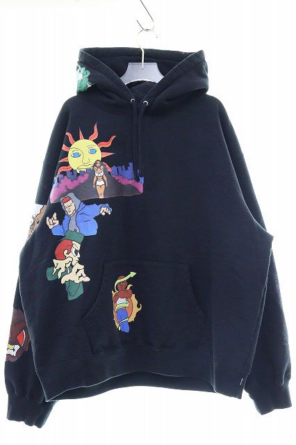 シュプリーム SUPREME 23AW SUNRISE HOODED SWEATSHIRT BLACK L