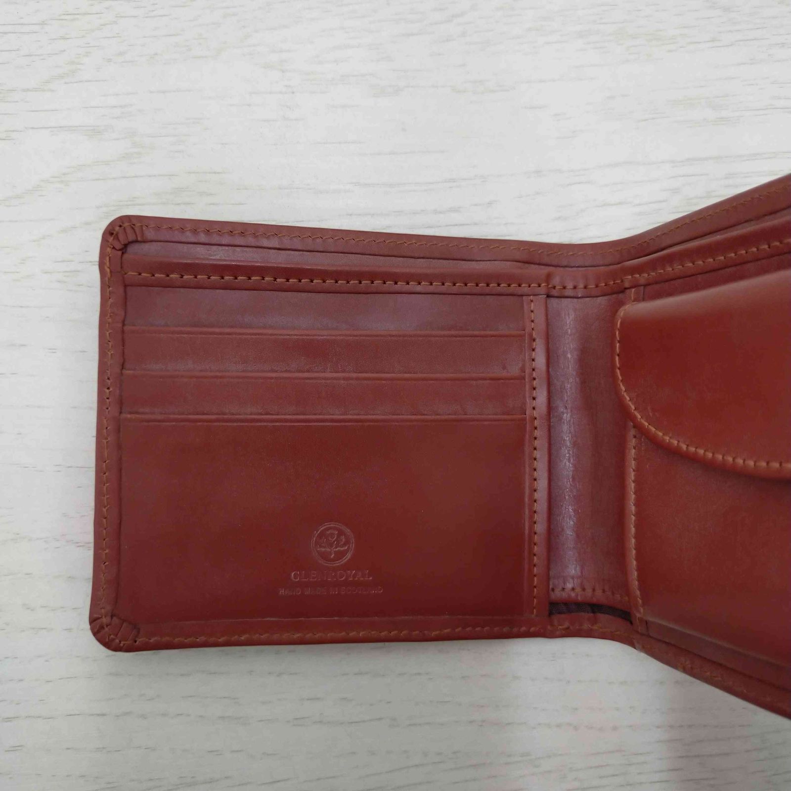 グレンロイヤル GLENROYAL 二つ折り財布 ウォレット HIP WALLET W DIVIDER イギリス製 ブライドルレザー(牛革) コンパクト メンズ 表記無 