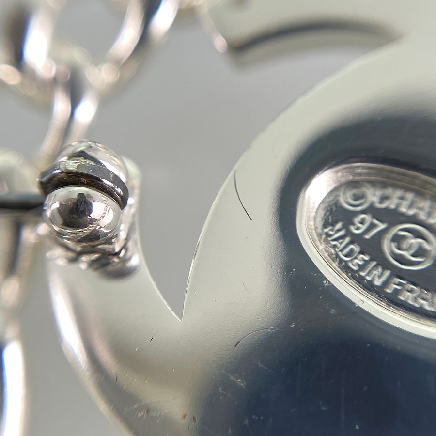 CHANEL メタルブローチ CHANEL シャネル ブローチ メタル CCマーク ストラス ライン