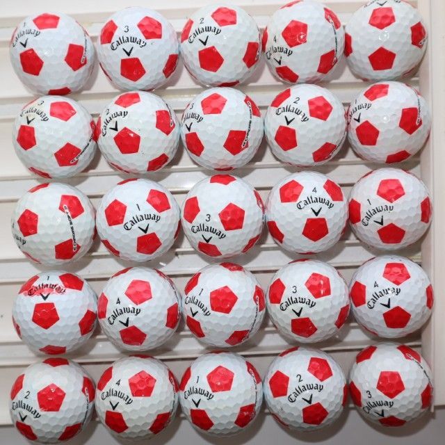 25個 キャロウェイ クロムソフトX トゥルービス 混合 Bランク 中古 ロストボール 送料無料 25個 キャロウェイ クロムソフト トゥルービス レッド Bランク