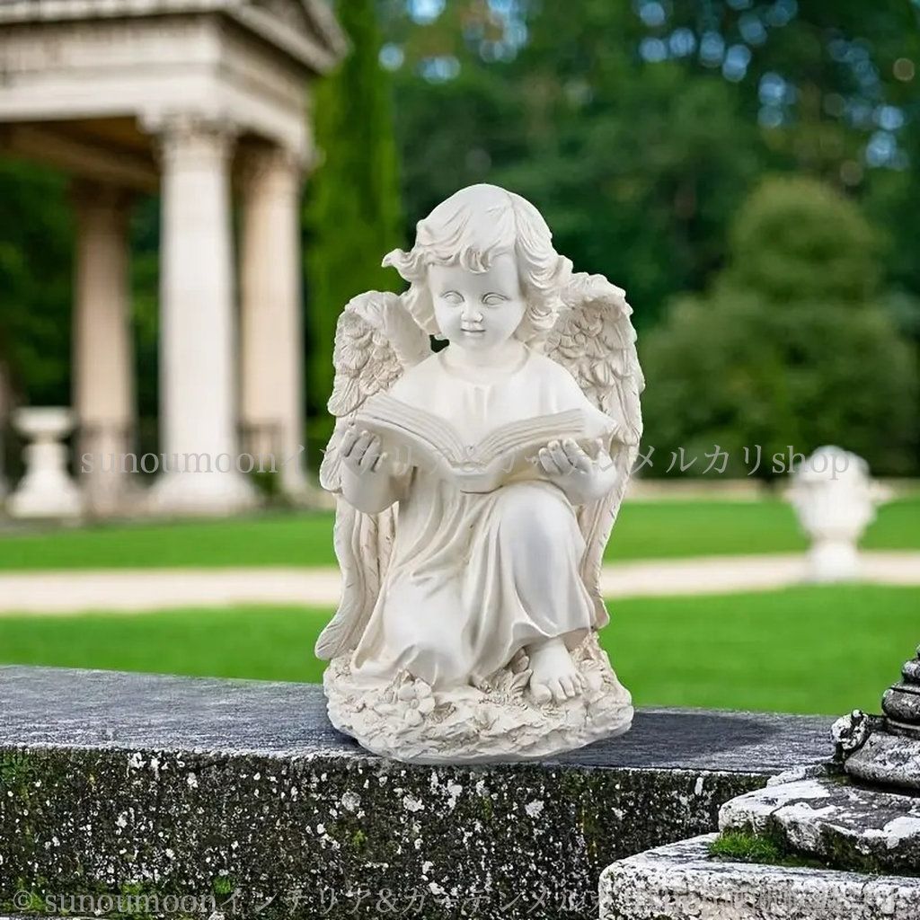 お洒落 ソーラー ガーデニング 読書 エレガント ガーデン 庭 おしゃれ 庭の装飾 インテリア ガーデン雑貨 太陽光 ホワイト 天使 ガーデンライト ガーデンインテリア エンジェル 樹脂 雑貨 4-7 WWW_GEBZETESISAT_COM_TR