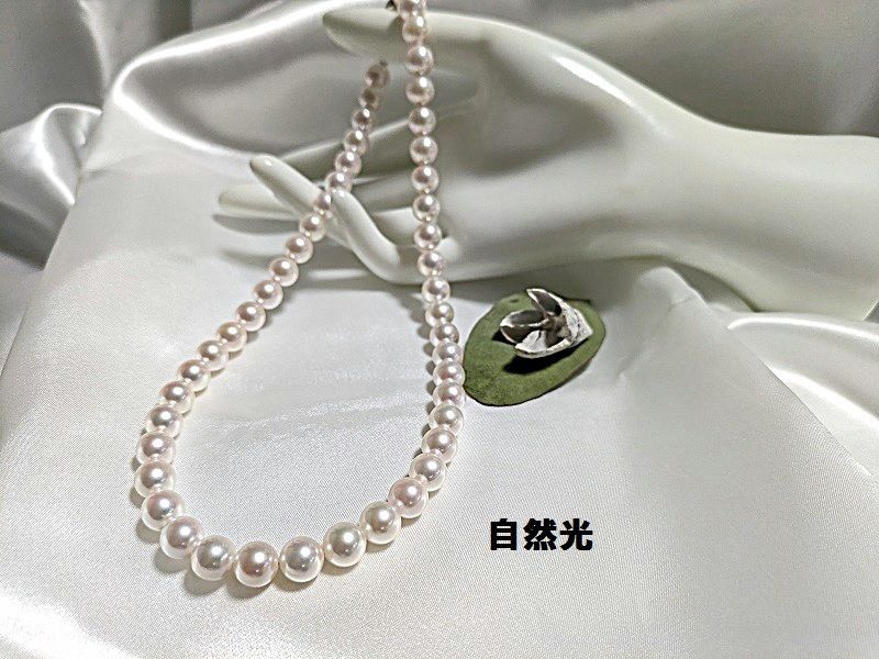 タイムセール特売 照り巻最高あこや花珠パールネックレス 8．5㍉-9 
