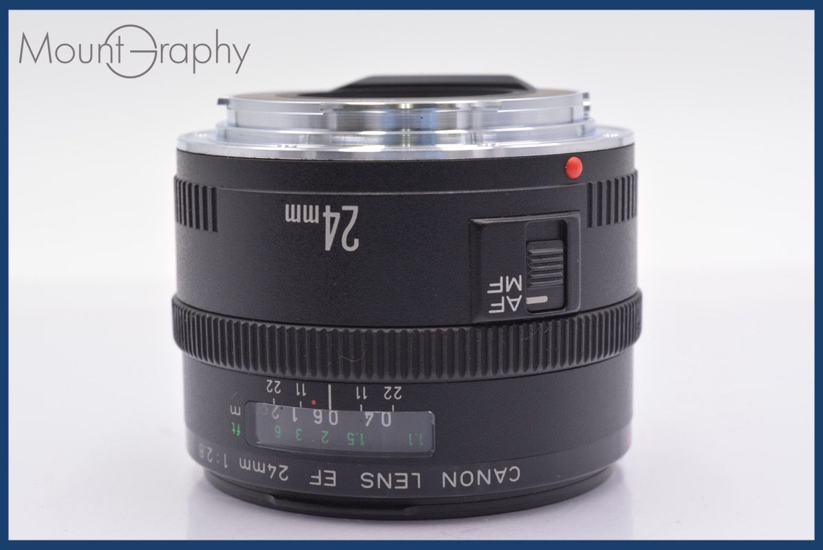 CANON ☆極上美品☆ キヤノン Canon LENS EF 24mm F2.8 前後キャップ&