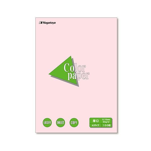 (まとめ) 長門屋商店 Color Paper A3 厚口 さくら ナ-1319 1冊（100枚）  