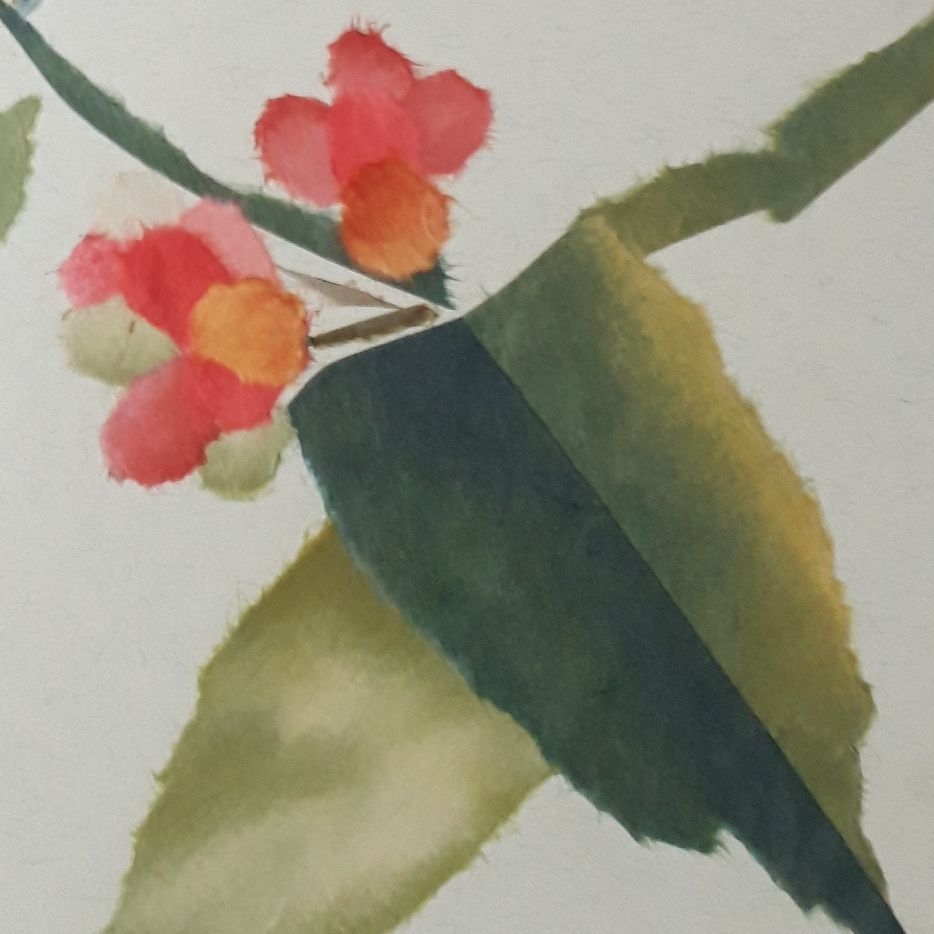 花色紙アート フラワーアコーディオン色紙 メッセージシール18枚入 寄せ書き