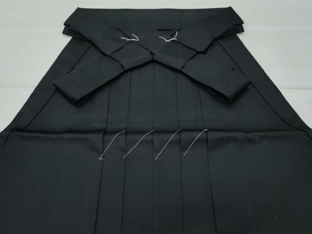 平和屋着物○女性 行灯袴 総刺繍 花唐草文 黒色 卒業式 洗える着物 未