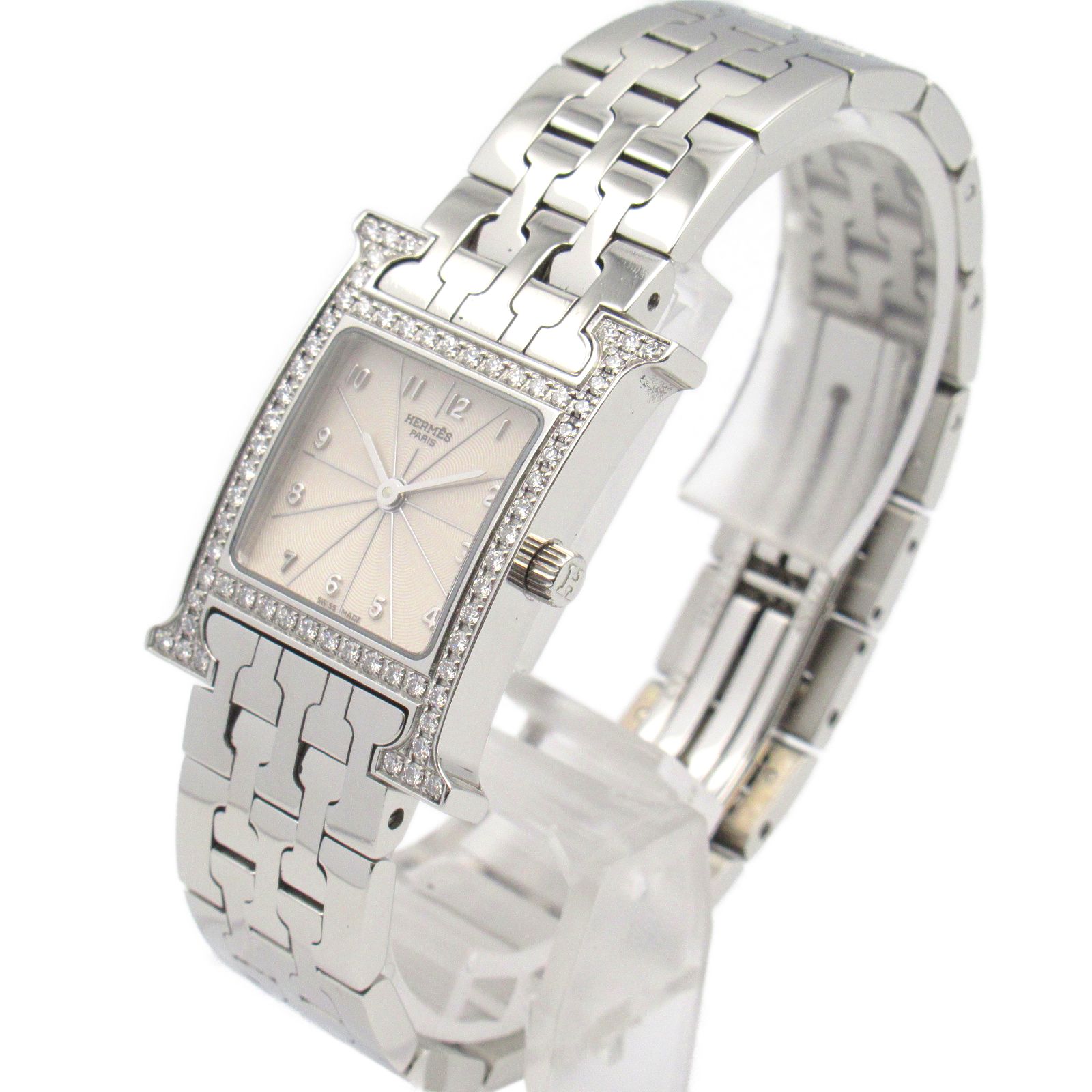 エルメス HERMES 腕時計 Hウォッチ HH1.230 シルバー ステンレス