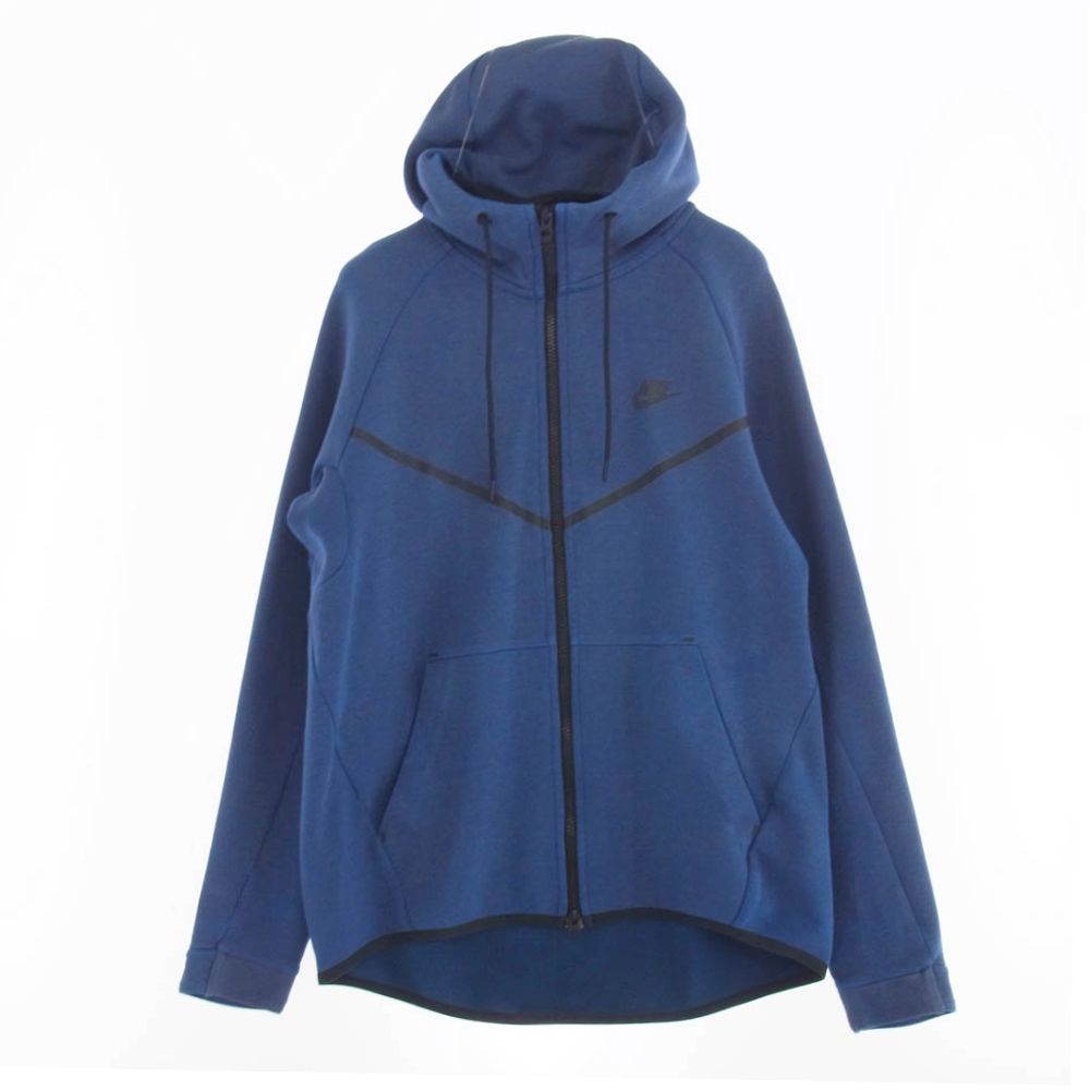 NIKE ナイキ TECH FLEECE テック フリース フルジップ パーカー ブルー系 XL