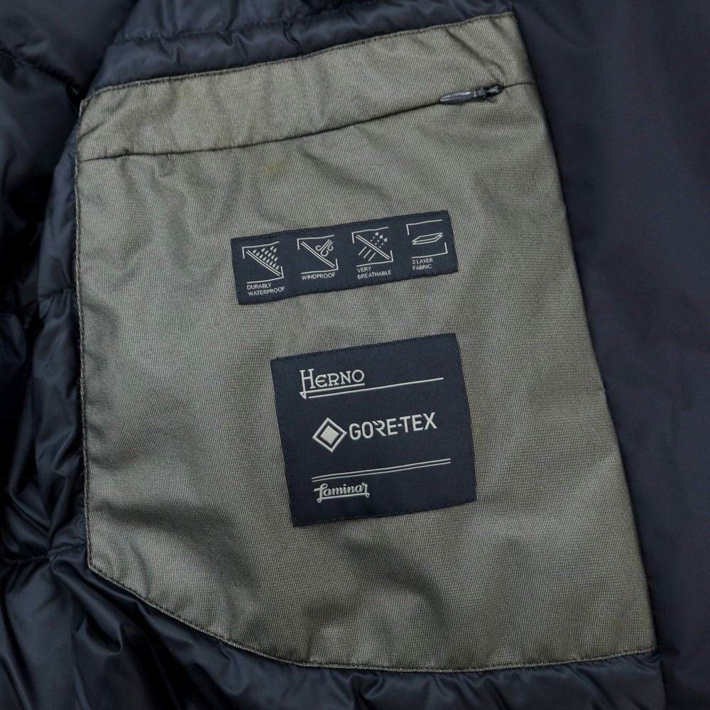 【中古】ヘルノ GORE-TEX ダブルブレスト ダウンコート ブラウン(46) 中古】ヘルノ Herno Laminar GORE-TEX ダブルブレスト ダウンコート