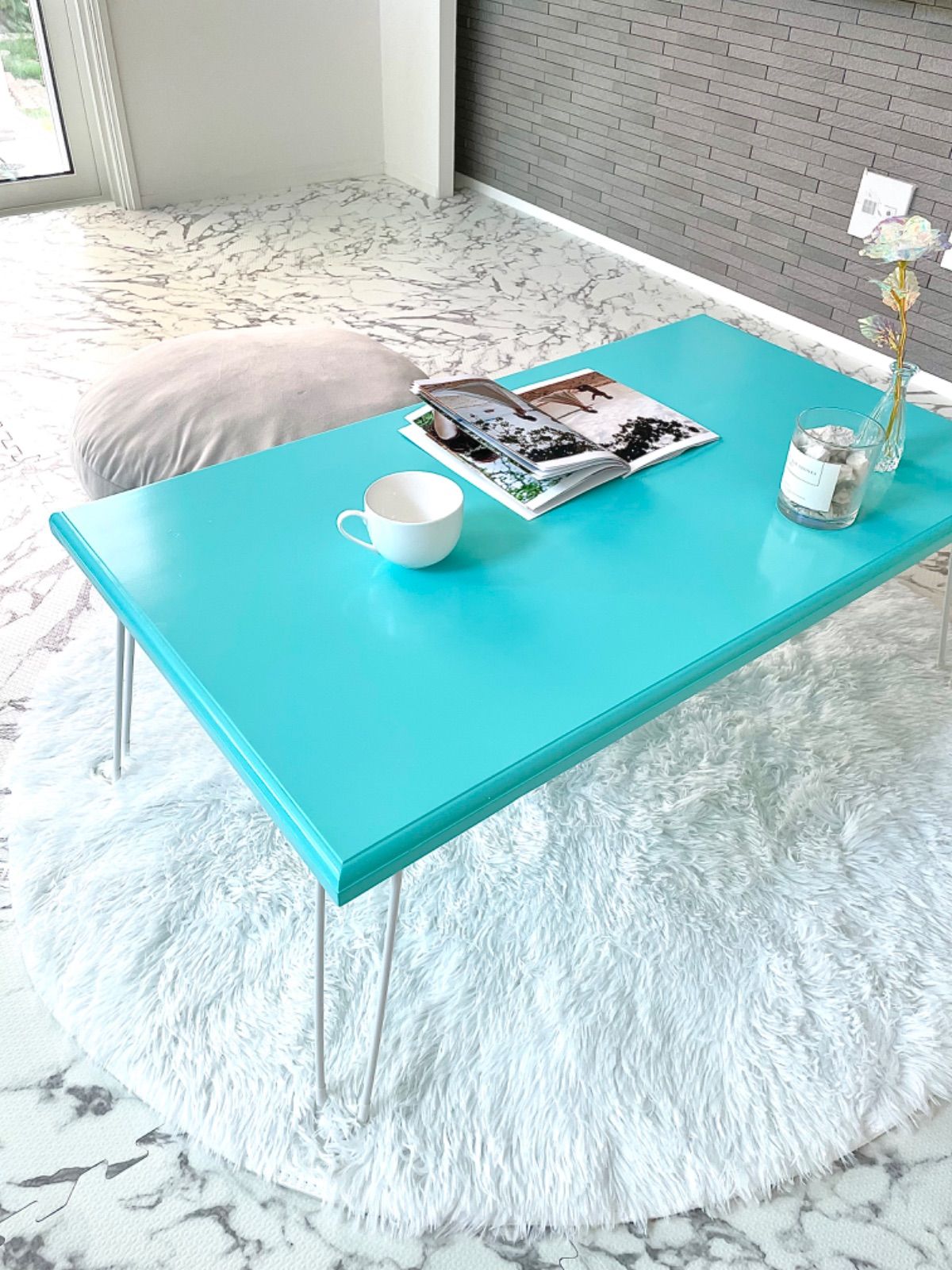 木製 ロングボードベッド サーフボードスタンド ブルー 木製 ロング