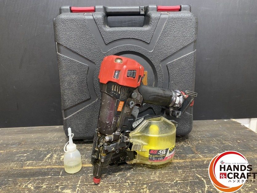 ● 品 MAX マックス HN-50S1 D 高圧 コイルネイラ 釘打機 ネイル足長さ 25-50mm 使用空気圧 1.2-2.3MPa ケース付
