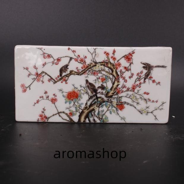 パステル喜上眉梢紋水盆 景徳鎮 陶磁器 装飾品 現代工芸品 美術品 置物 パステル喜上眉梢紋水盆 景徳鎮 陶磁器 装飾品 現代工芸品 美術