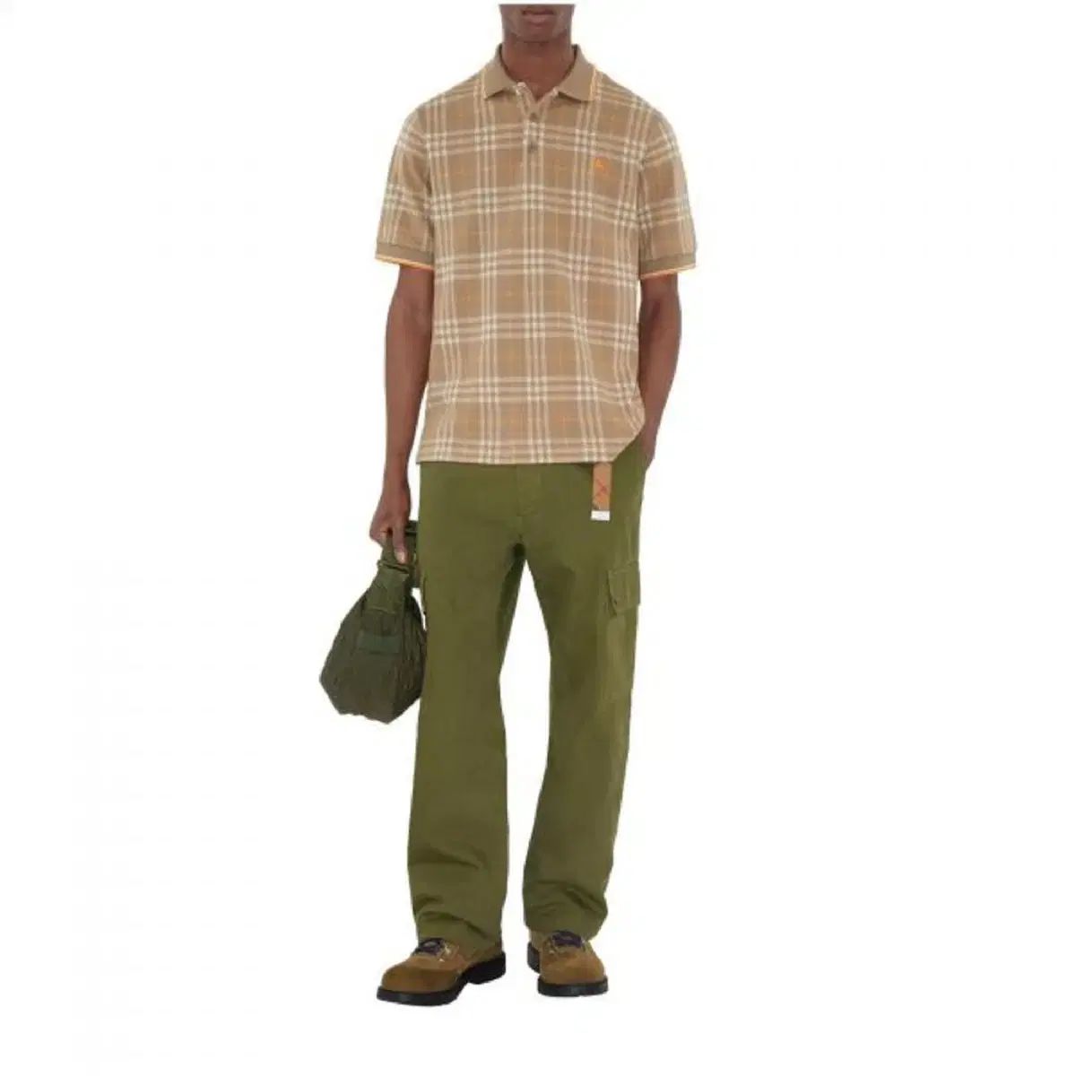 BURBERRY バーバリー チェック コットン ポロシャツ L