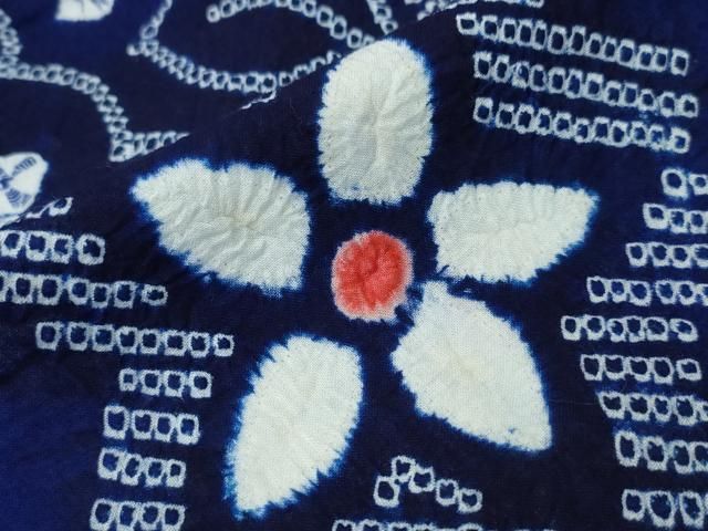 eふれんず◆有松鳴海絞り　夏物　浴衣　枝花文　綿◆am1075 有松鳴海絞り 浴衣 枝に蕾 綿 身丈152裄丈64 166 - メルカリ