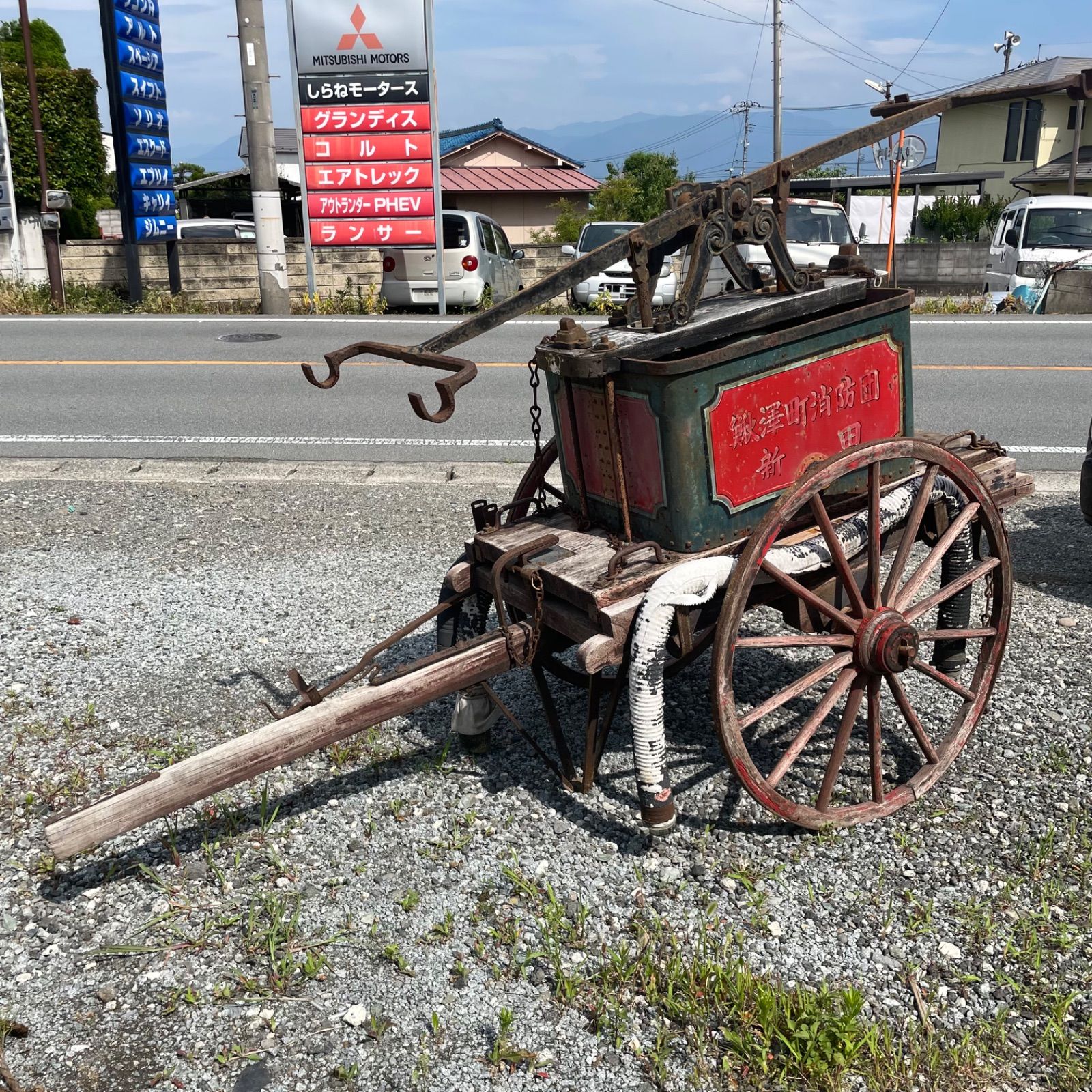 消防ポンプ 二輪車 大正 アンティーク 消火栓 消防 防災 レトロ 消防団 - メルカリ