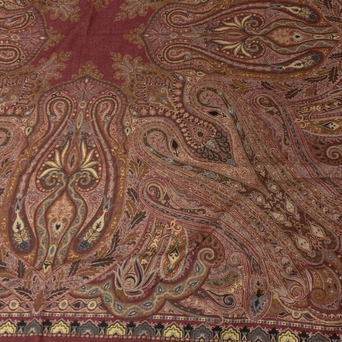 エトロシルク ETRO エトロ シルクシフォン ペイズリー グレーミックス
