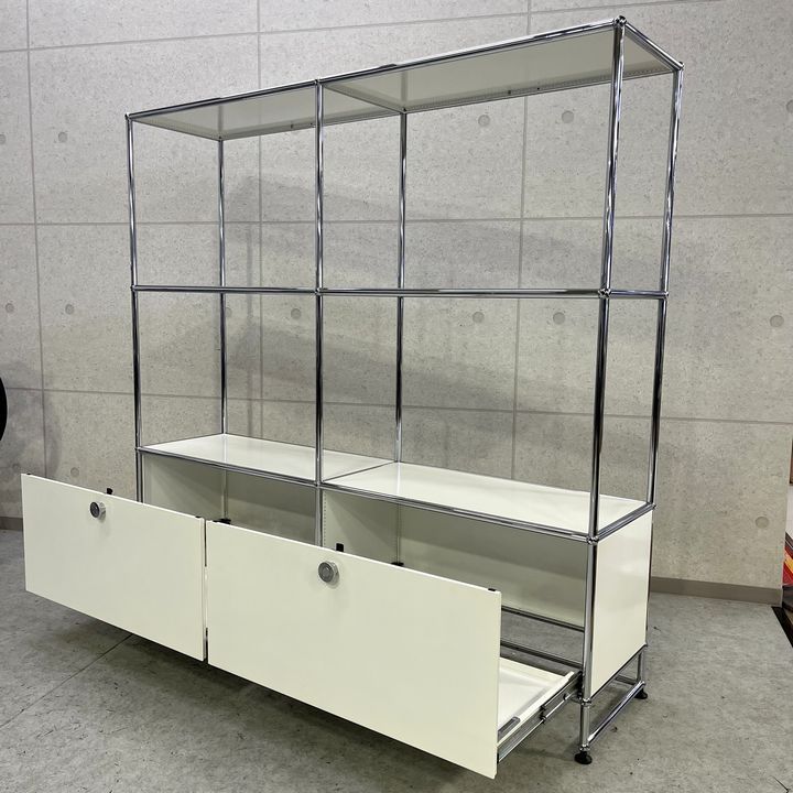 美品】USM Haller/USMハラー キャビネット ピュアホワイト 1列3
