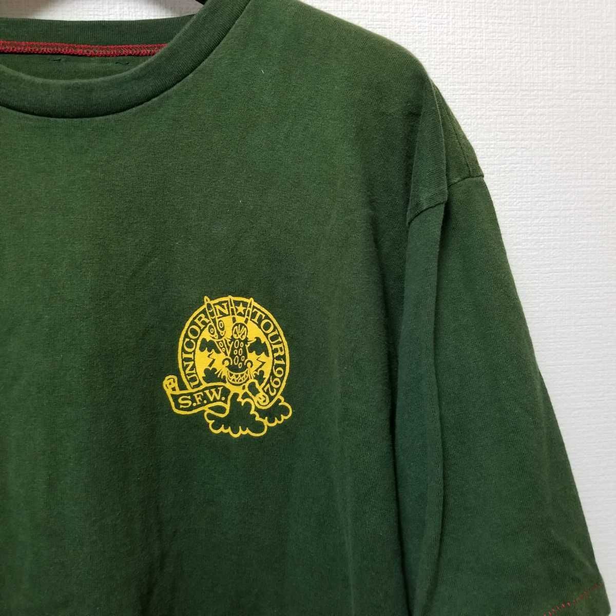 ユニコーン 1992年 ツアー SFW SO FUCKING WHAT Tシャツ 緑 L