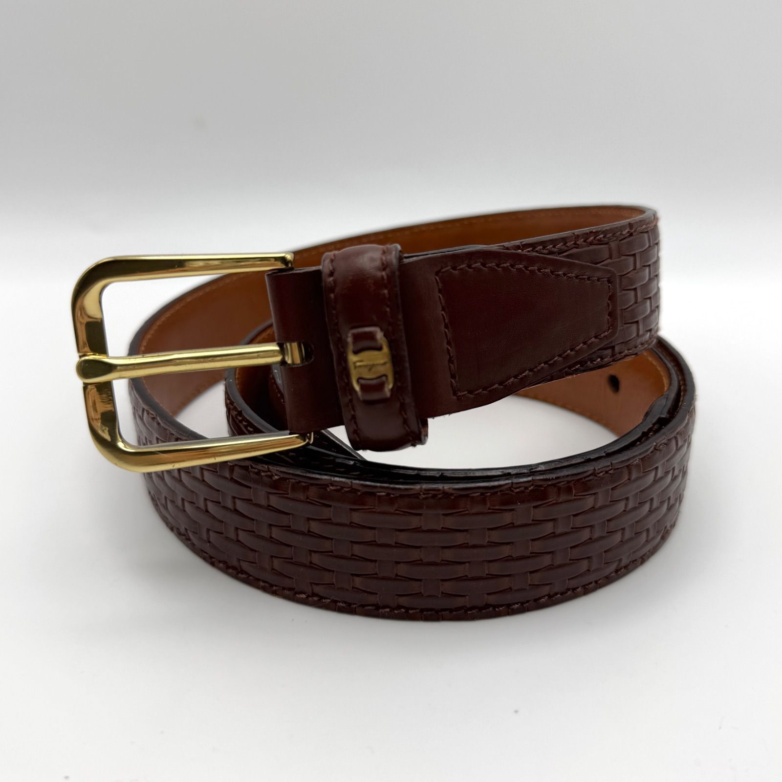 Salvatore Ferragamo レザーベルト 236108 ブラウン