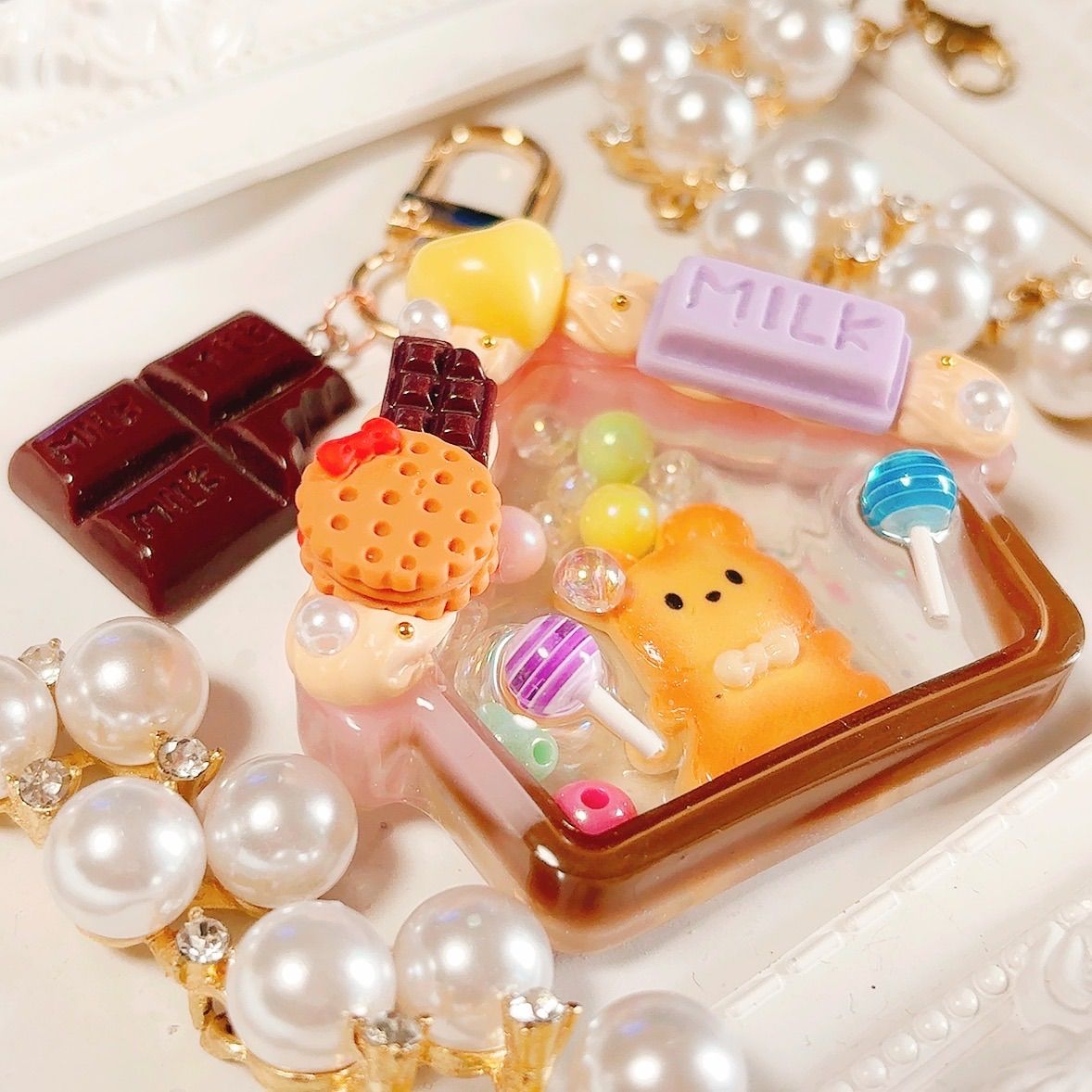 くまさんのお菓子のおうち◇シャカシャカキーホルダー