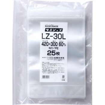 セイニチ チャック付ラミネートスタンドパック ラミジップ 特大サイズNYタイプ LZ-30L 25枚
