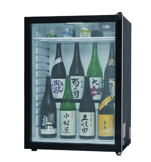1ドア卓上冷蔵ショーケース ビールや日本酒に最適