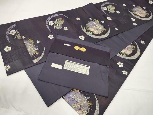 平和屋着物○西陣 つちもと謹製 六通柄袋帯 唐織 月 枝花文 健勝苑扱い