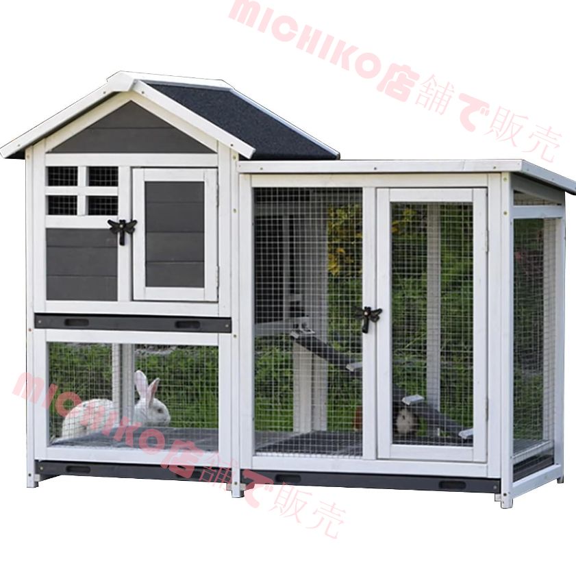 鶏小屋 屋外チキンコープ マルチレベル耐候性鶏舎 巣 き1200*630*950mm木製家禽ケージ ラン ランプ 金網 取り外し な底 丈夫で丈夫 水で洗える組み立て簡単 鶏用ケージ Gray