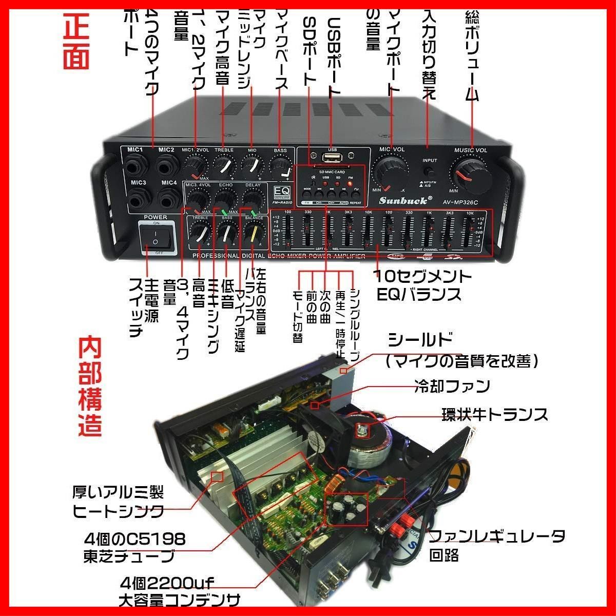 即日発送】yiteng HiFiパワーホームアンプ Bluetoothオーディオ