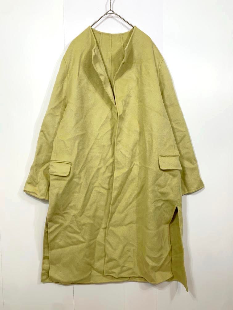 Plage ハミルトンノーカラーコート イエロー 38 HAMILTON Cardigan