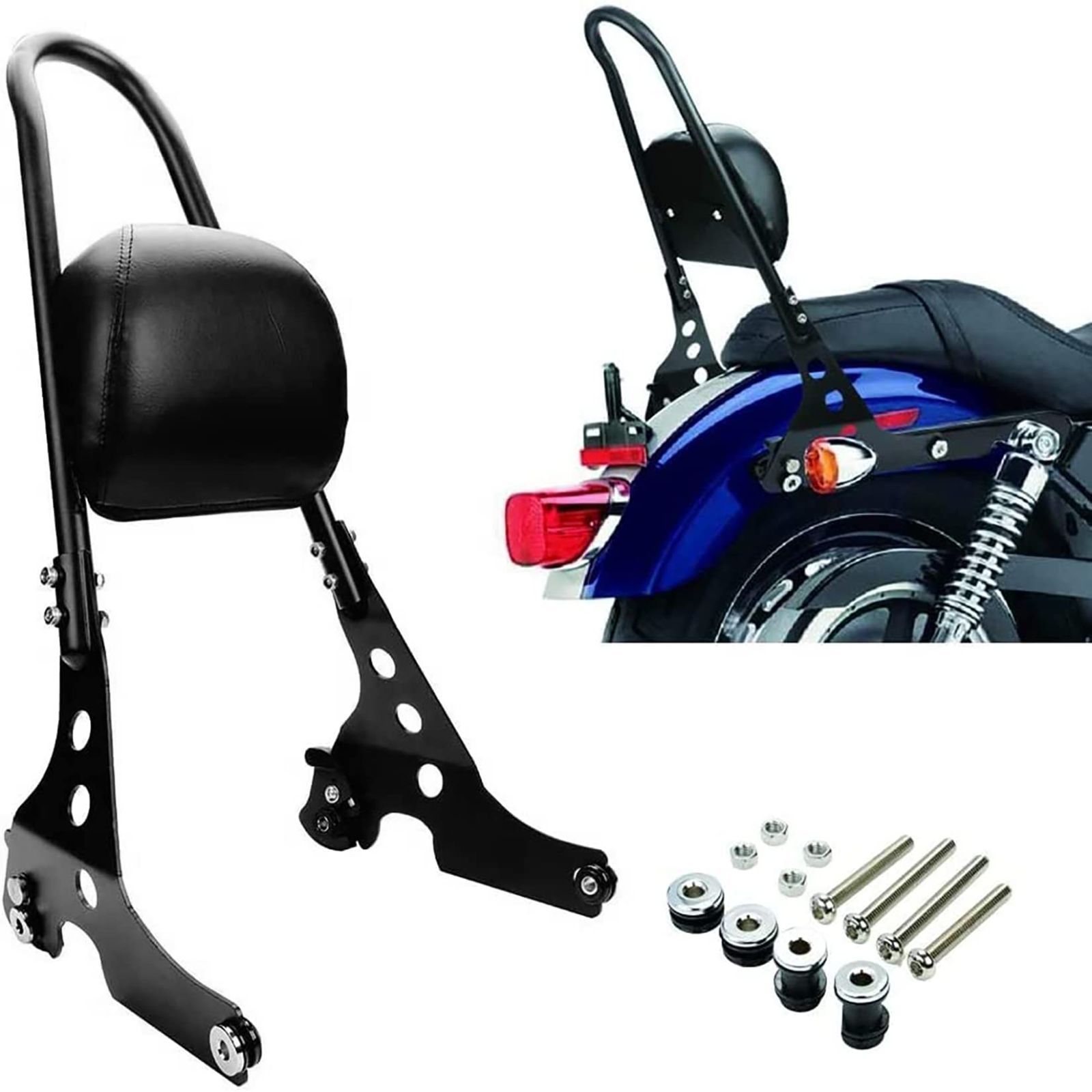 新着商品 ダビッドソン スポーツスター 1200 883 シーシーバー 背もたれ バックレスト パッド付き ハーレー 対応 ハーレー スポーツスター XL883 XLH883 XL1200 XLH1200 2004年-2025年