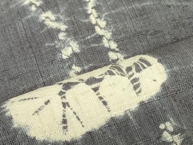 平和屋着物○九寸名古屋帯 生紬 絞り 立涌花文 正絹 逸品 DAAT0418ob