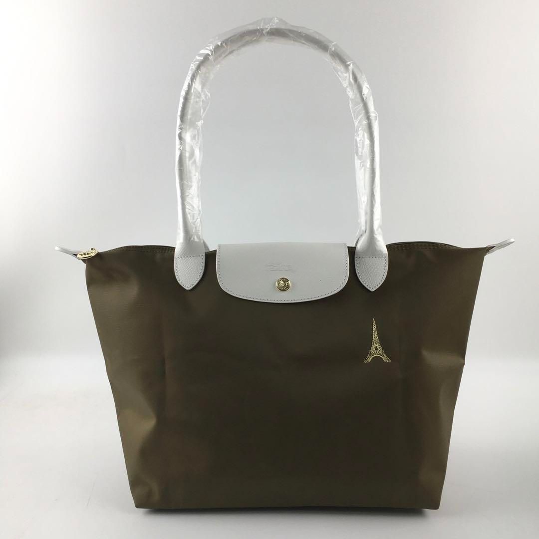 ロンシャン　 エッフェル塔刺繍　トートバッグLサイズ ロンシャン エッフェル塔刺繍 トートバッグLサイズ - メルカリ
