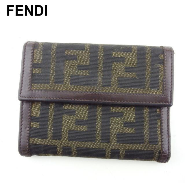 フェンディ 三つ折り 財布 ミニ財布 レディース メンズ ズッカ  