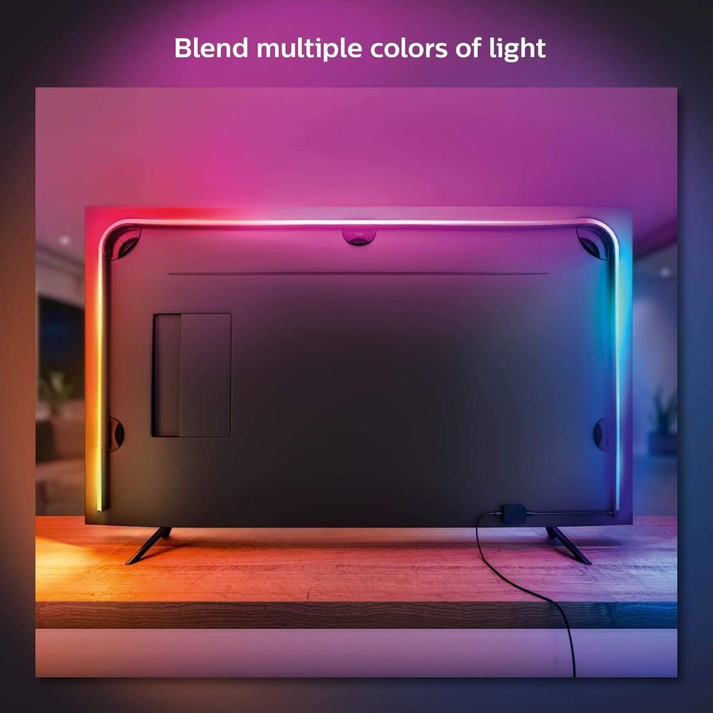  Philips Hue 55インチ スマートTVライトストリップ ホワイトと の雰囲気のLED色が変わるテレビバックライト その他 カメラ