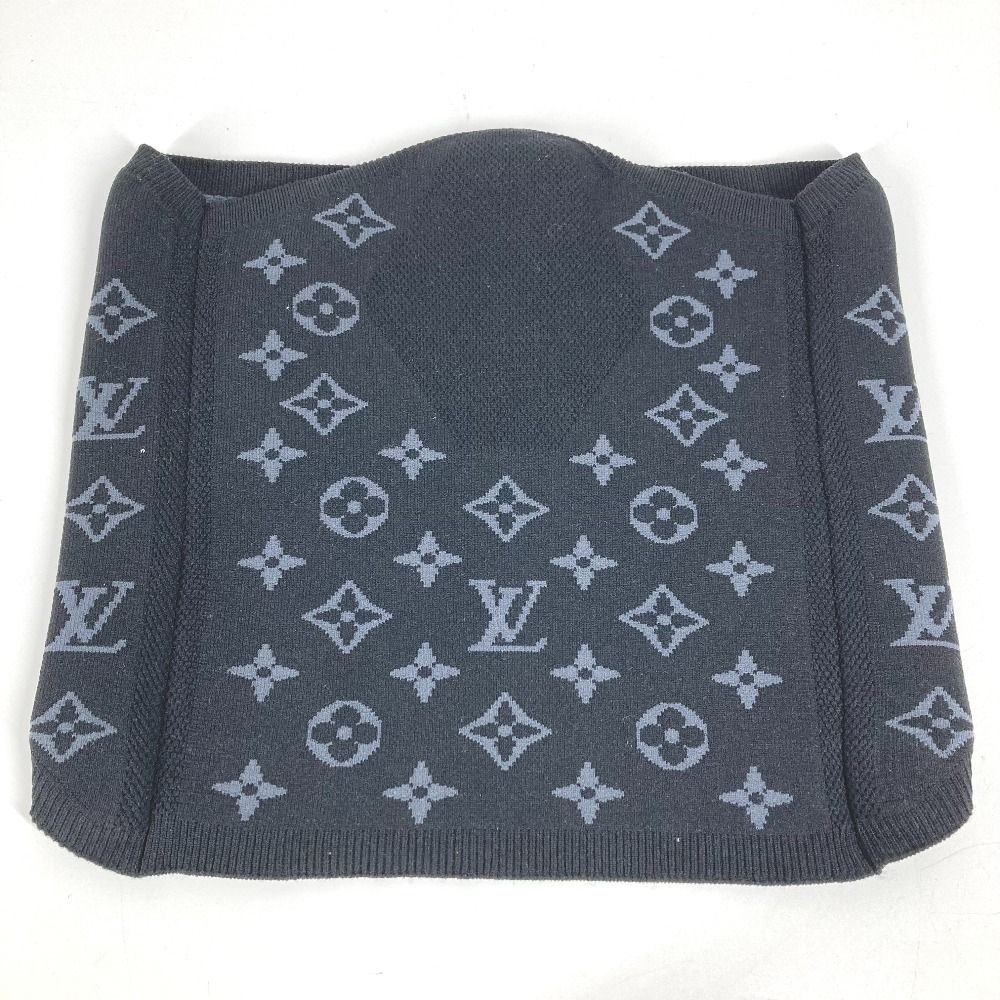 LOUIS VUITTON ルイヴィトン マフラー ストレッチ スヌード M 76815 ナイロン ブラック