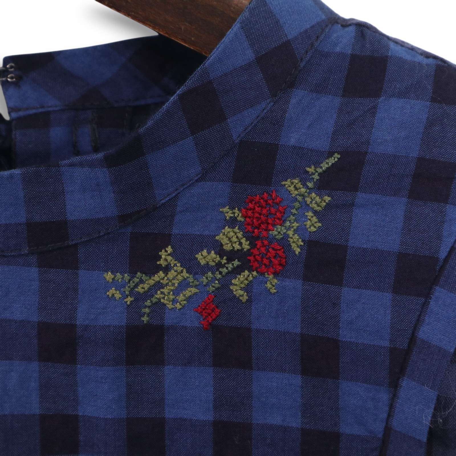 fig London フィグ ロンドン 春夏 刺繍入り♪ チェック柄 異素材