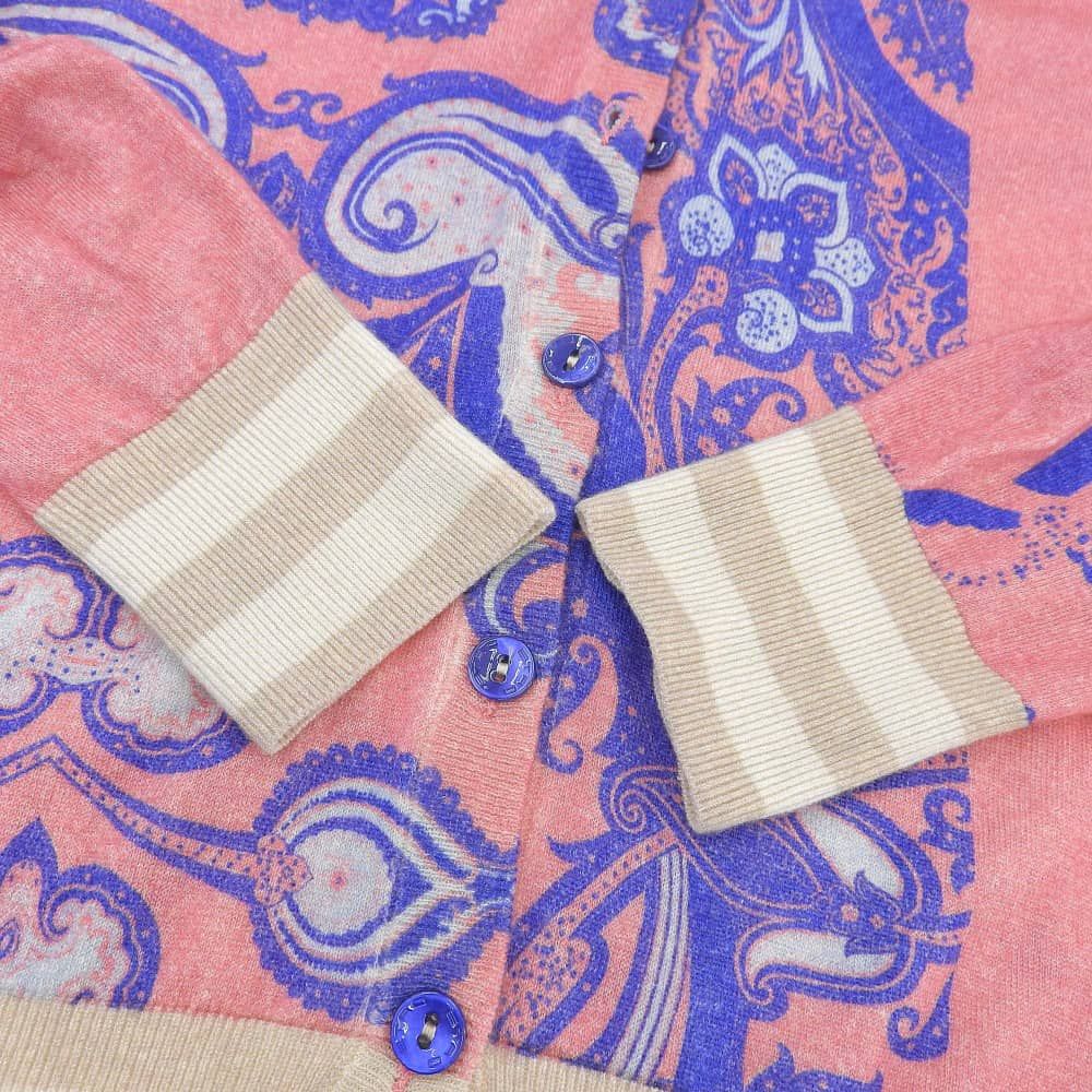 超美品 エトロ ETRO 現行タグ カーディガン レディース カシミアシルク