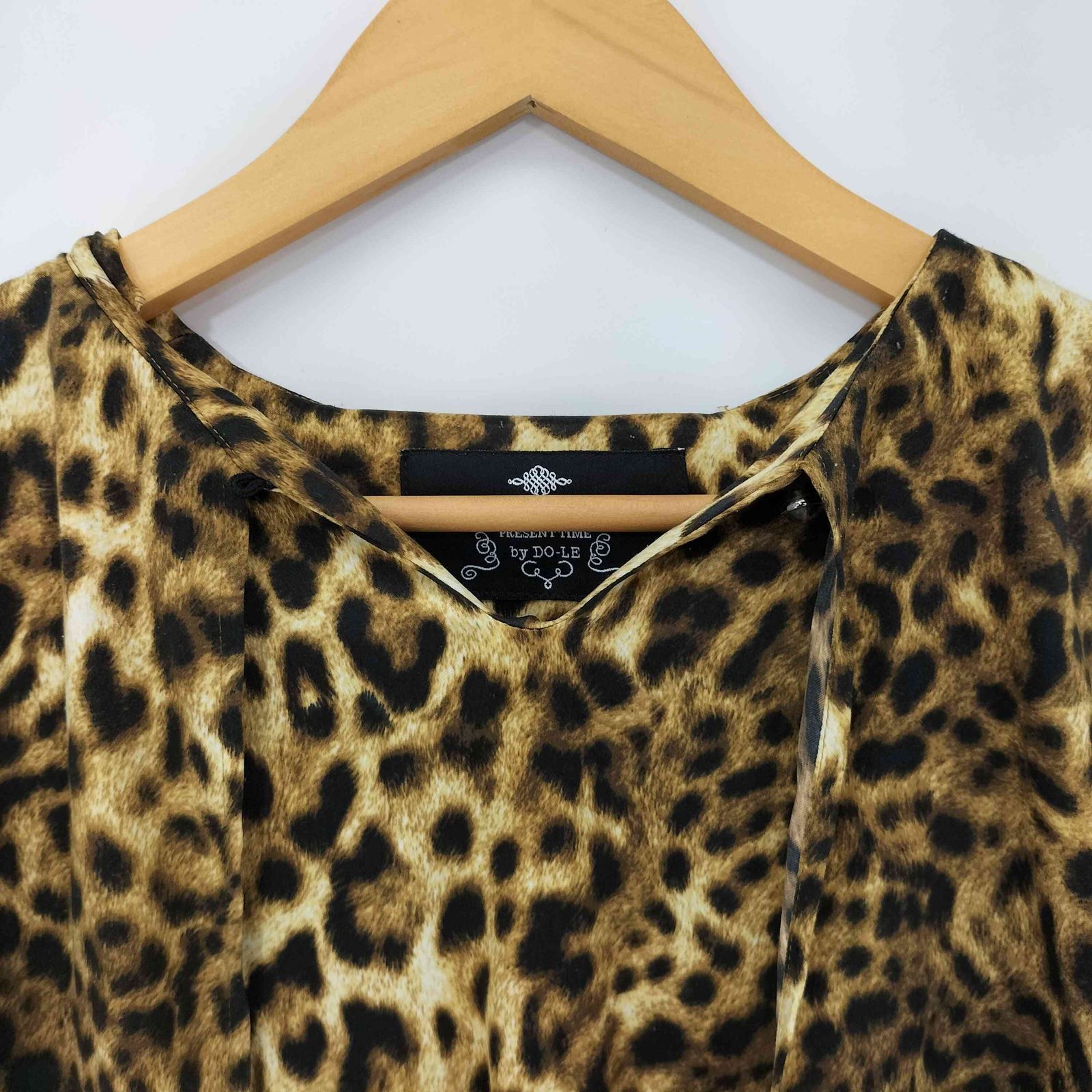 THE DALLAS(ザダラス) レオパード レイヤードデザイン L/S シャツ ブラウス レディース J 中古 古着 1205 ザダラス THE DALLAS レオパード レイヤードデザイン L/S シャツ