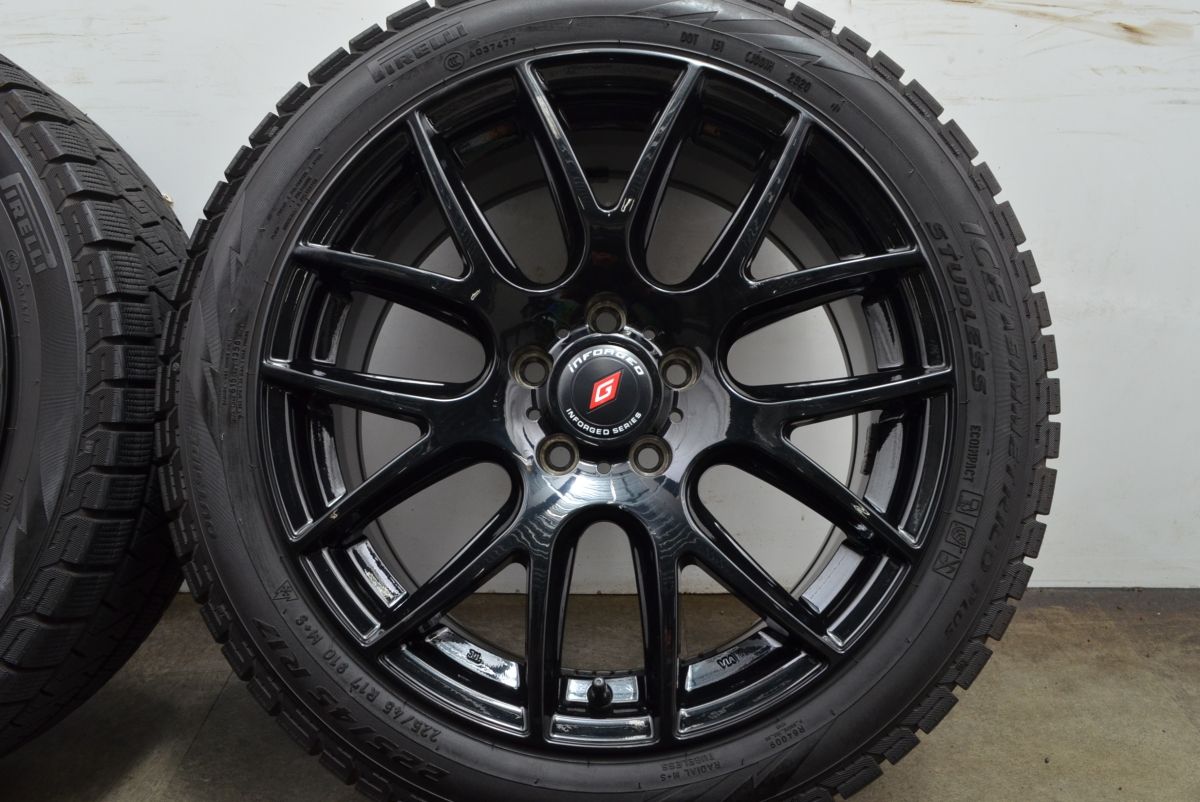 バリ溝】inFORGED 17in 7.5J +45 PCD108 ピレリ アイスアシンメトリコ 