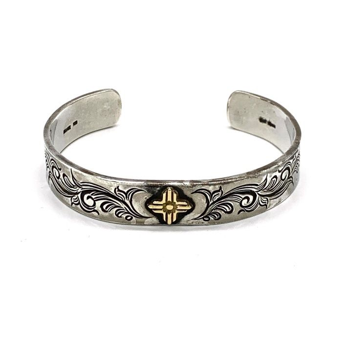 Dear Blossom ディアブロッサム 12mm K18 唐草 シルバーバングル SILVER