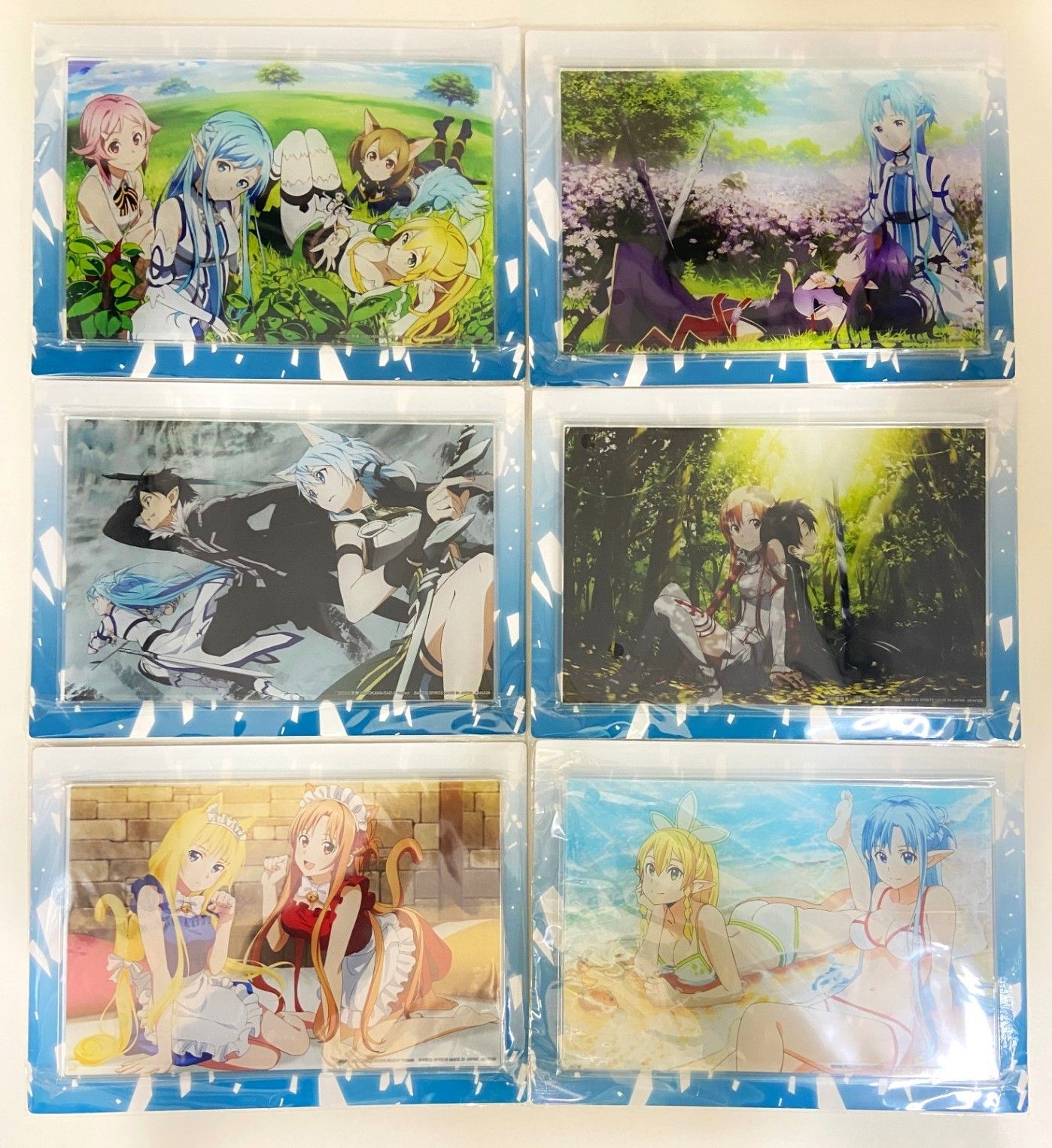 ♪) ショップ 全6種セット アクリルボード 「ソードアート・オンライン」 [60] SAO」アスナ、キリトたち