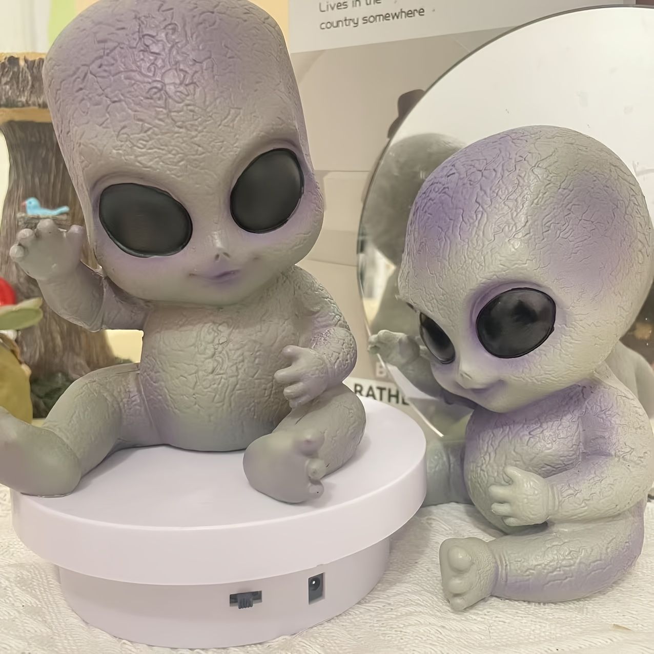 フィギュア 赤ちゃん グレー 宇宙人 リアル 置物 15cm 子ども