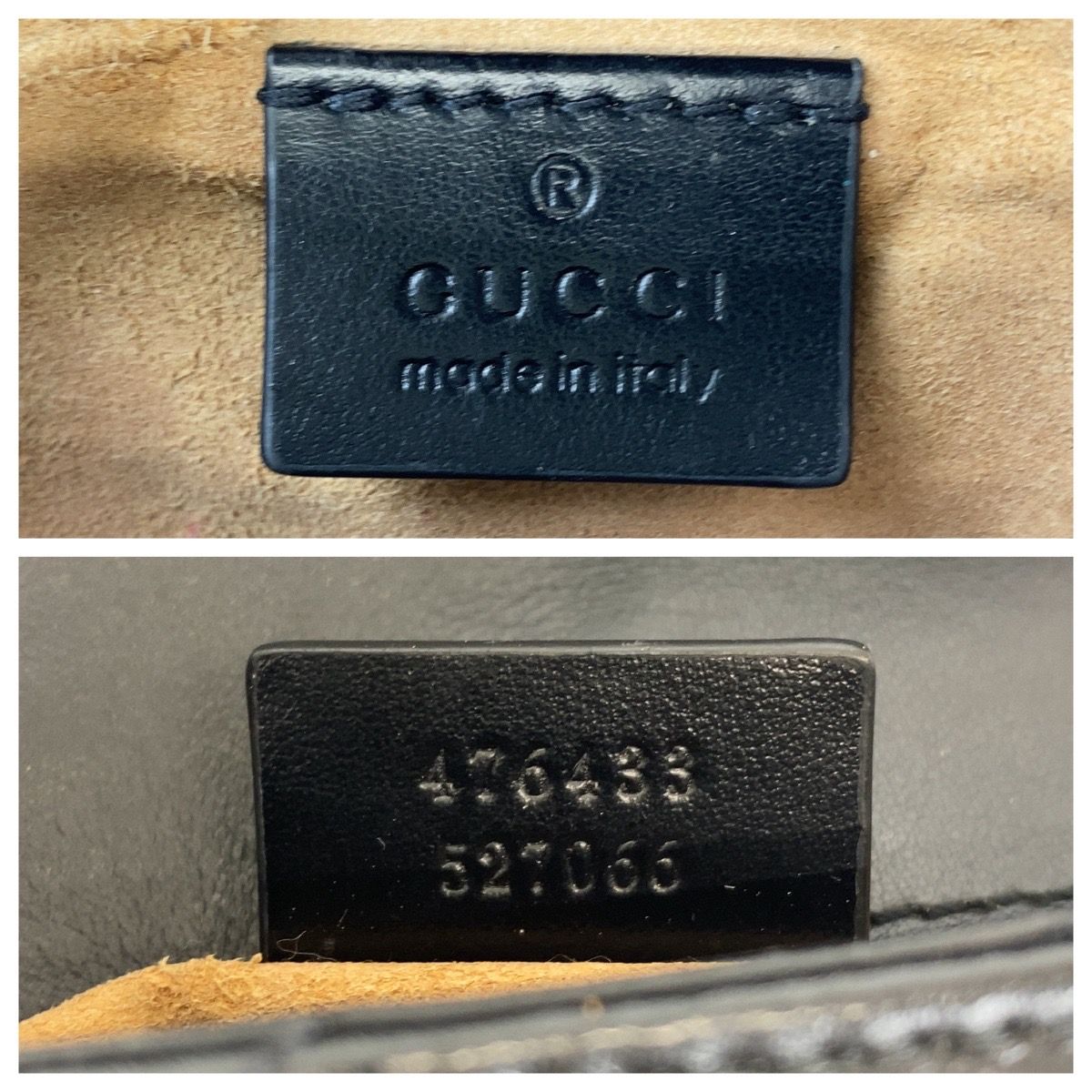 美品 GUCCI グッチ GGマーモント ブラック 黒 ゴールド金具